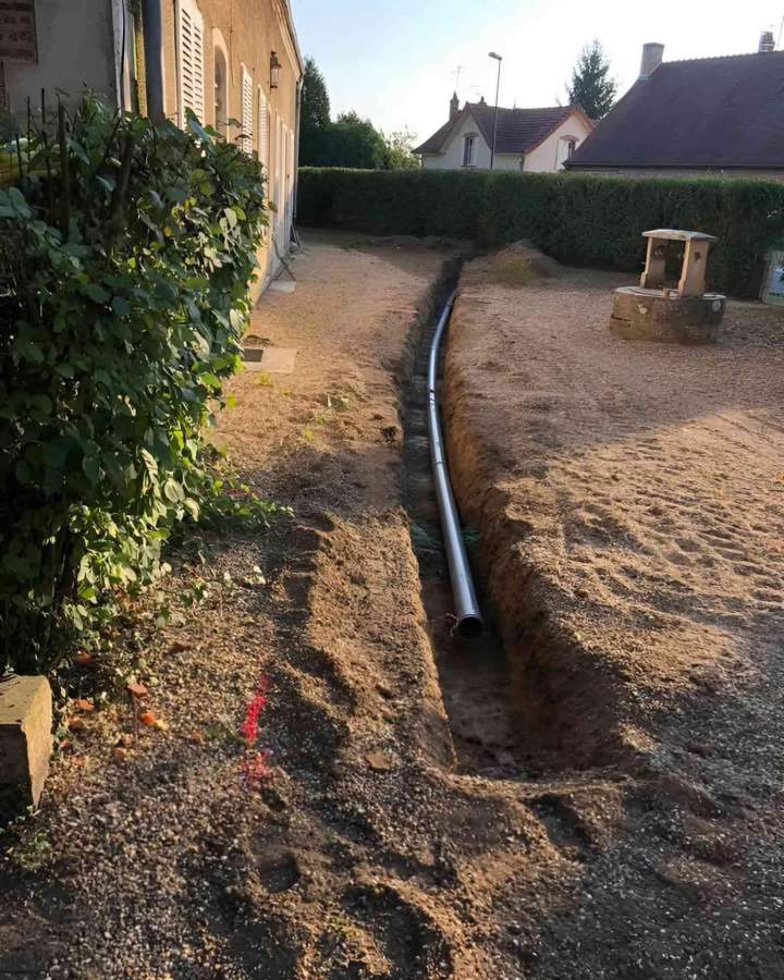Installation de nouvelles canalisations à Beaune
